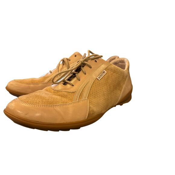 Mephisto tan suede, leather shoes, women’s size 11 - Picture 1 of 12